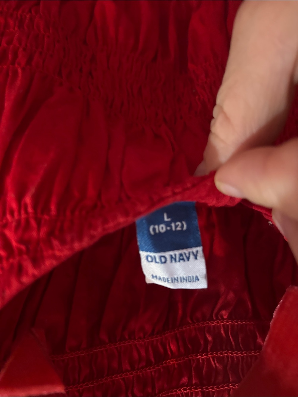 Bright Red Smocked Ruffle Crop Top - Picture 3 of 3